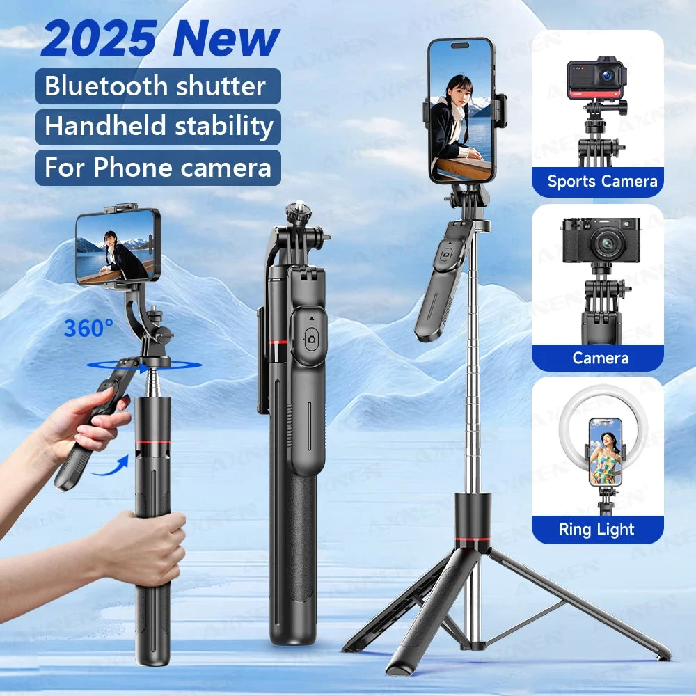 F16 Creator Tripod — 5.6ft Extending Pole, Bluetooth Remote &amp; 360° Rotation