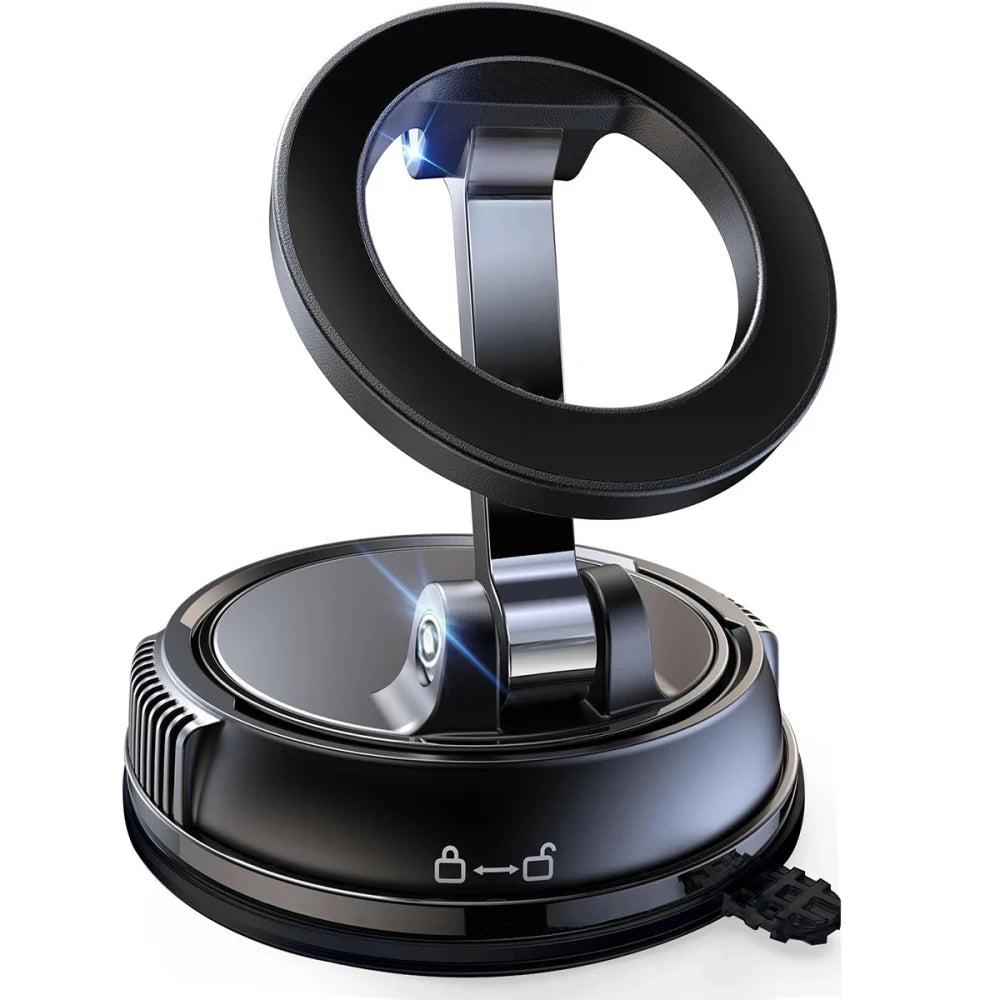 MagSafe Car Mount — Foldable Suction Cup Phone Holder, 360° Adjustable