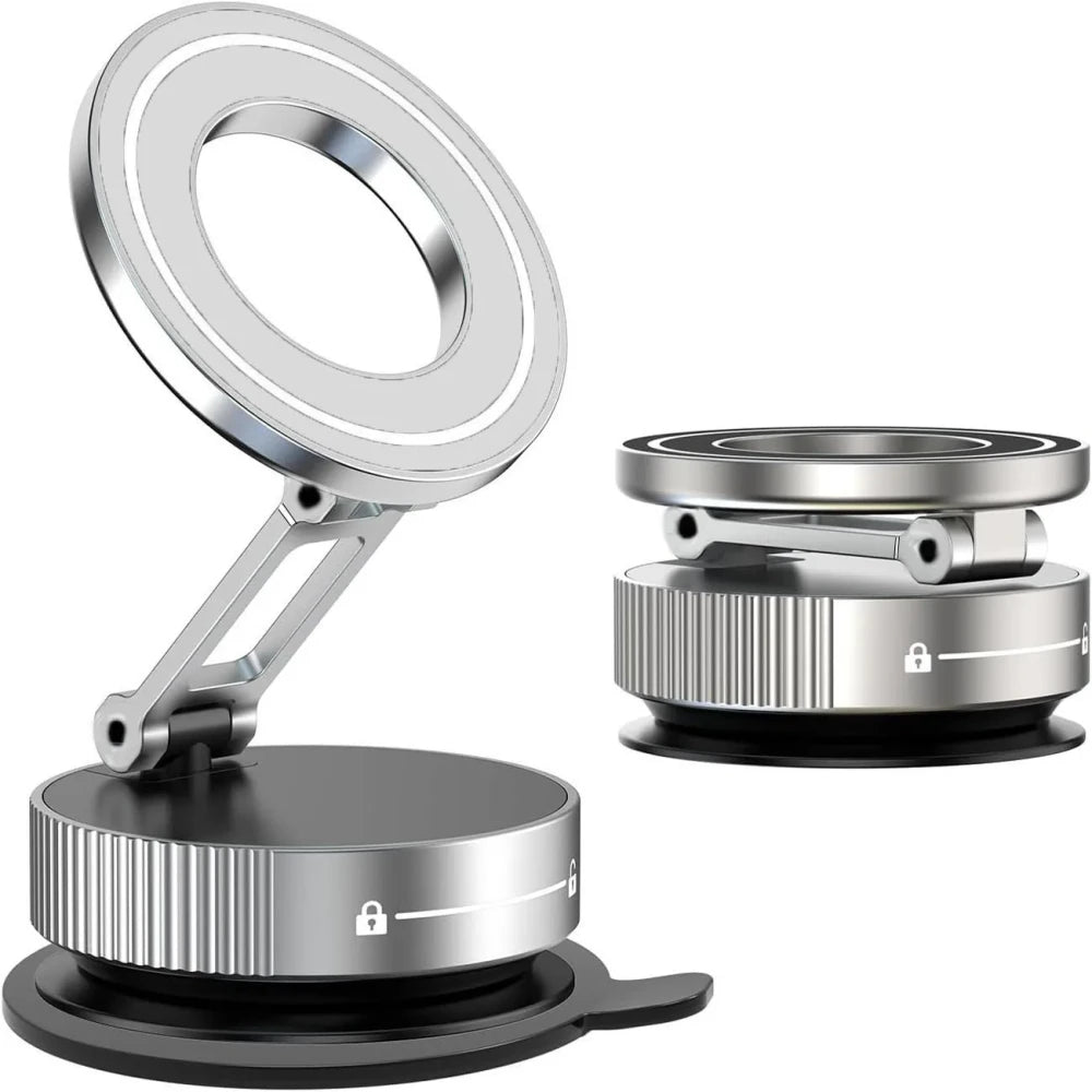 MagSafe Car Mount — Foldable Suction Cup Phone Holder, 360° Adjustable
