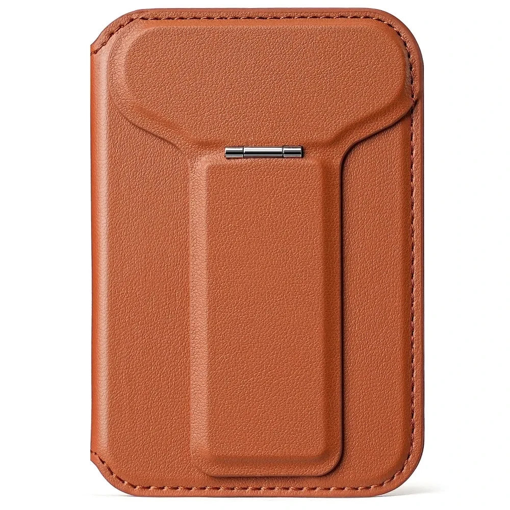 MagSafe Wallet Stand — Vegan Leather Card Holder with Multi-Angle Kickstand