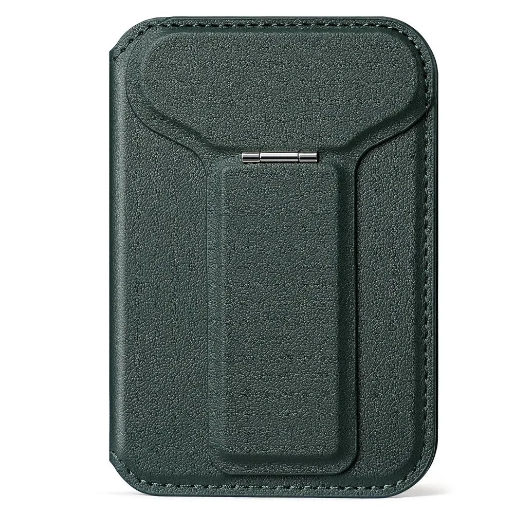 MagSafe Wallet Stand — Vegan Leather Card Holder with Multi-Angle Kickstand