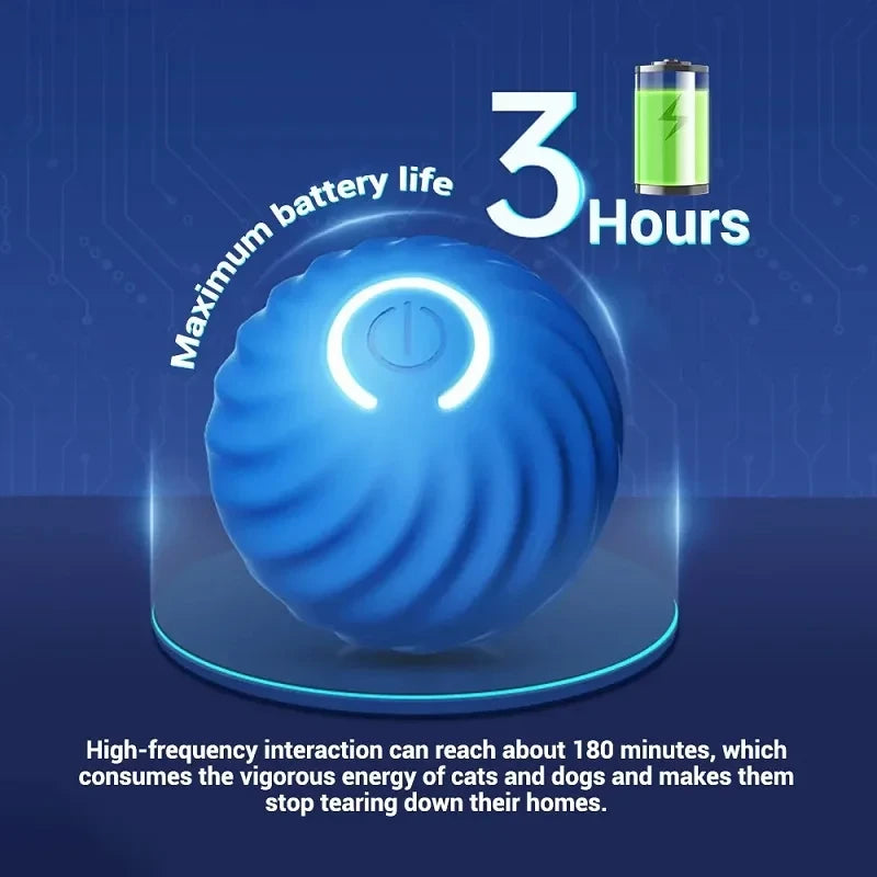 Automatic Interactive Dog Ball — Self-Rolling Touch-Activated Pet Toy, USB Rechargeable
