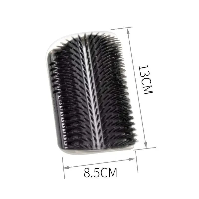 Cat Wall Scratcher &amp; Self-Grooming Comb — Corner Massage Brush, No Adhesive Damage